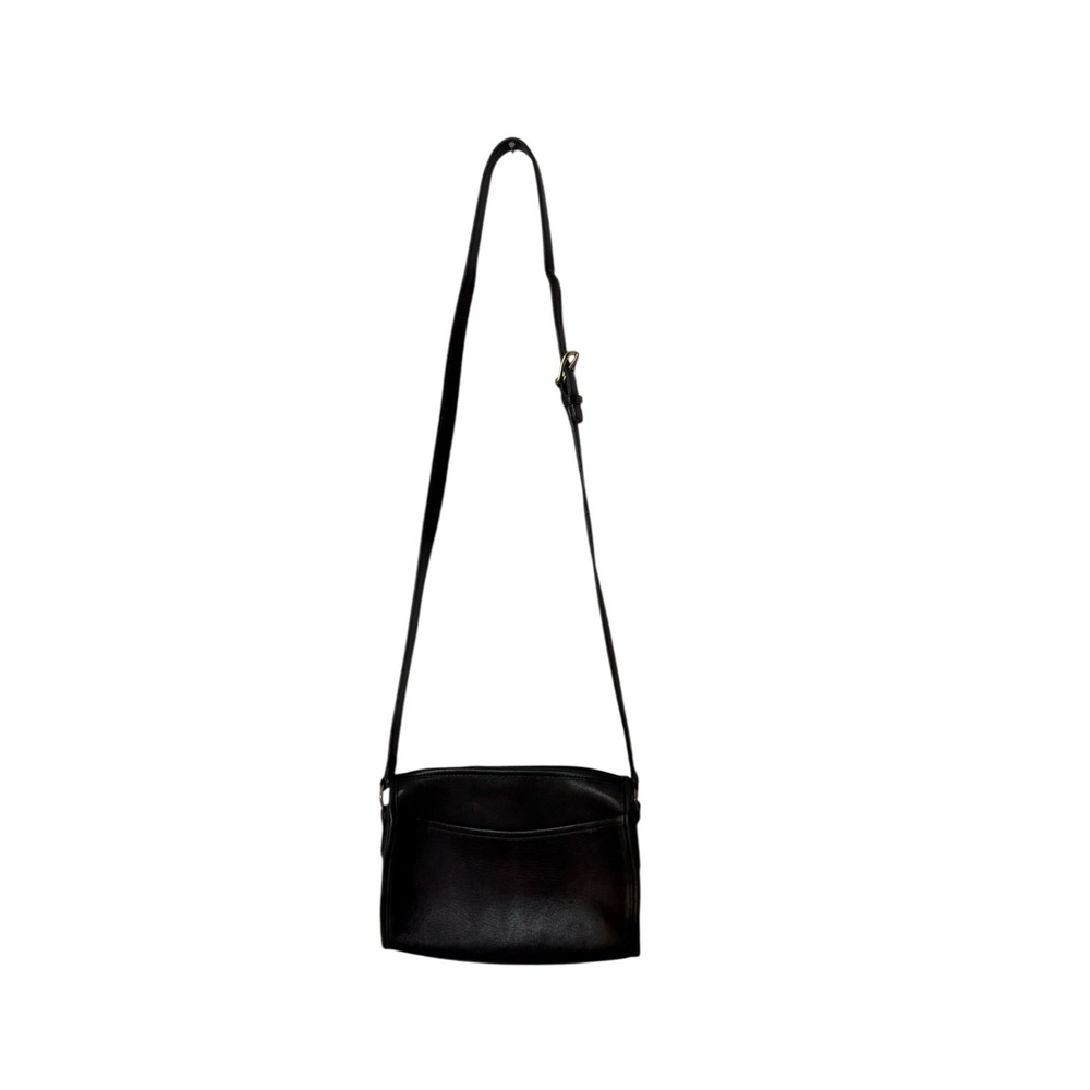 VTG Coach Metropolis Zip  Black Leather Brass Crossbody Bag 1989-90‎ USA